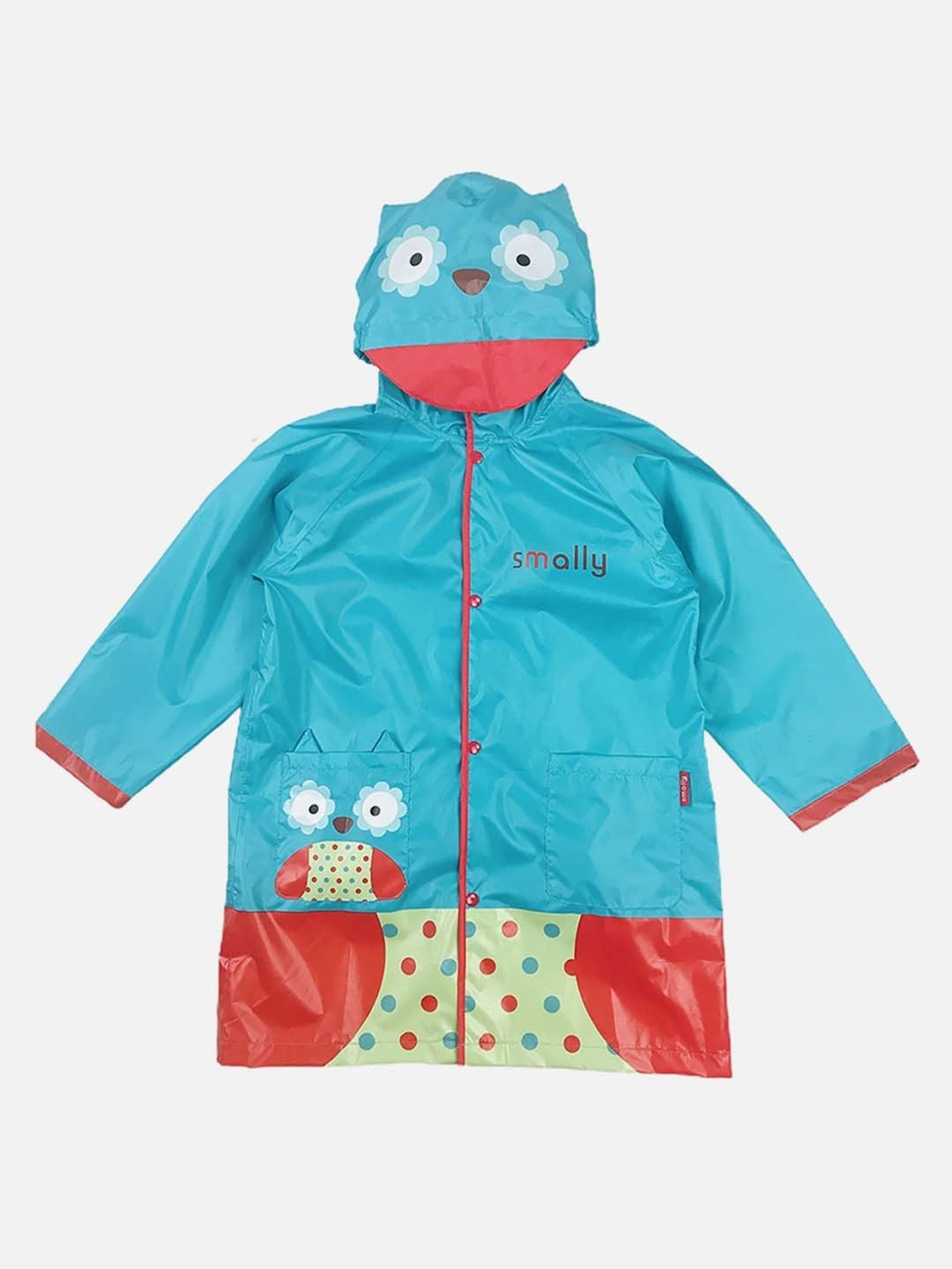 Little Surprise Box Kids Pink Printed Full Sleeves Raincoat