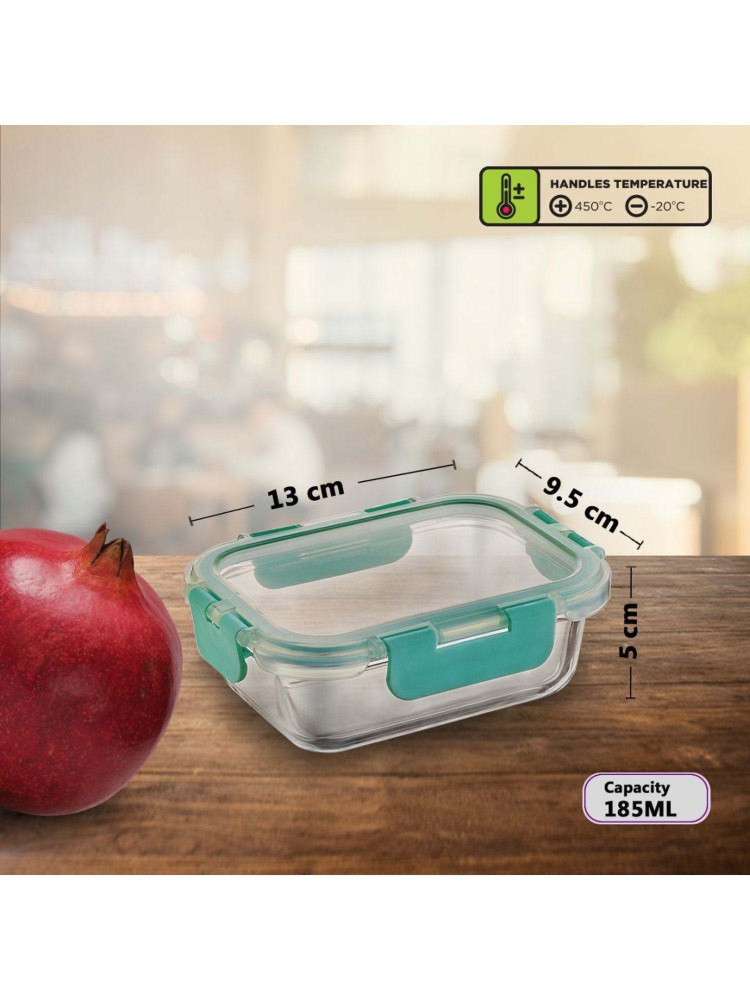Borosilicate Glass Containers with Lids Microwave Safe Container for Glass Food Storage Containers