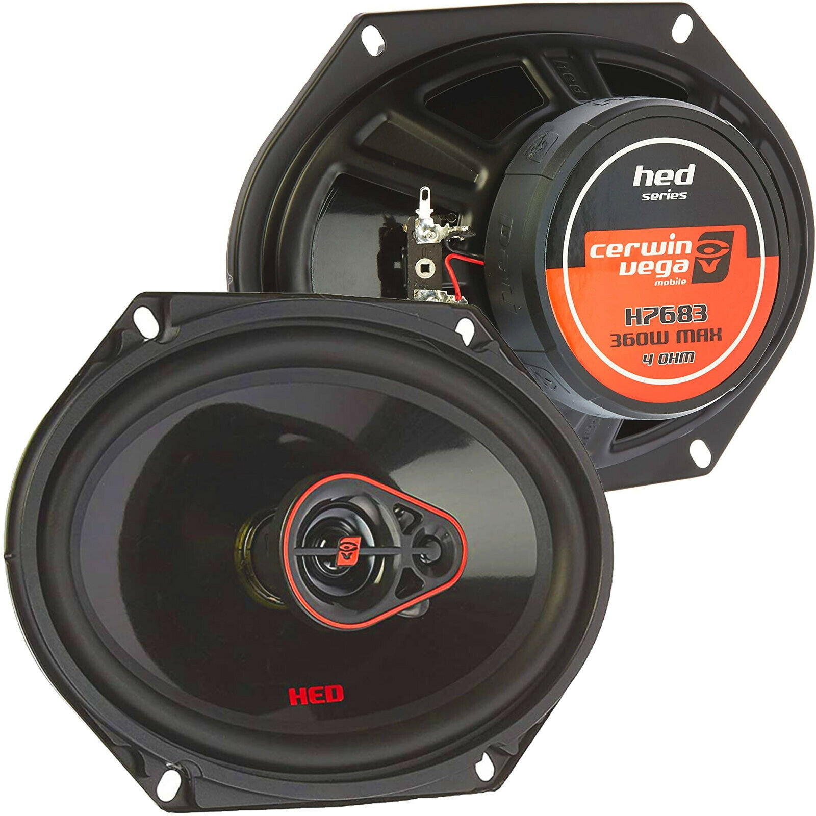 4x Cerwin Vega H7683 720W Max 6" x 8" 3-Way Coaxial Car Speakers  HED Series