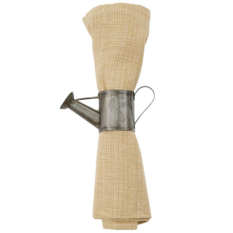 Park Designs Galvanized Watering Can Napkin Ring Set