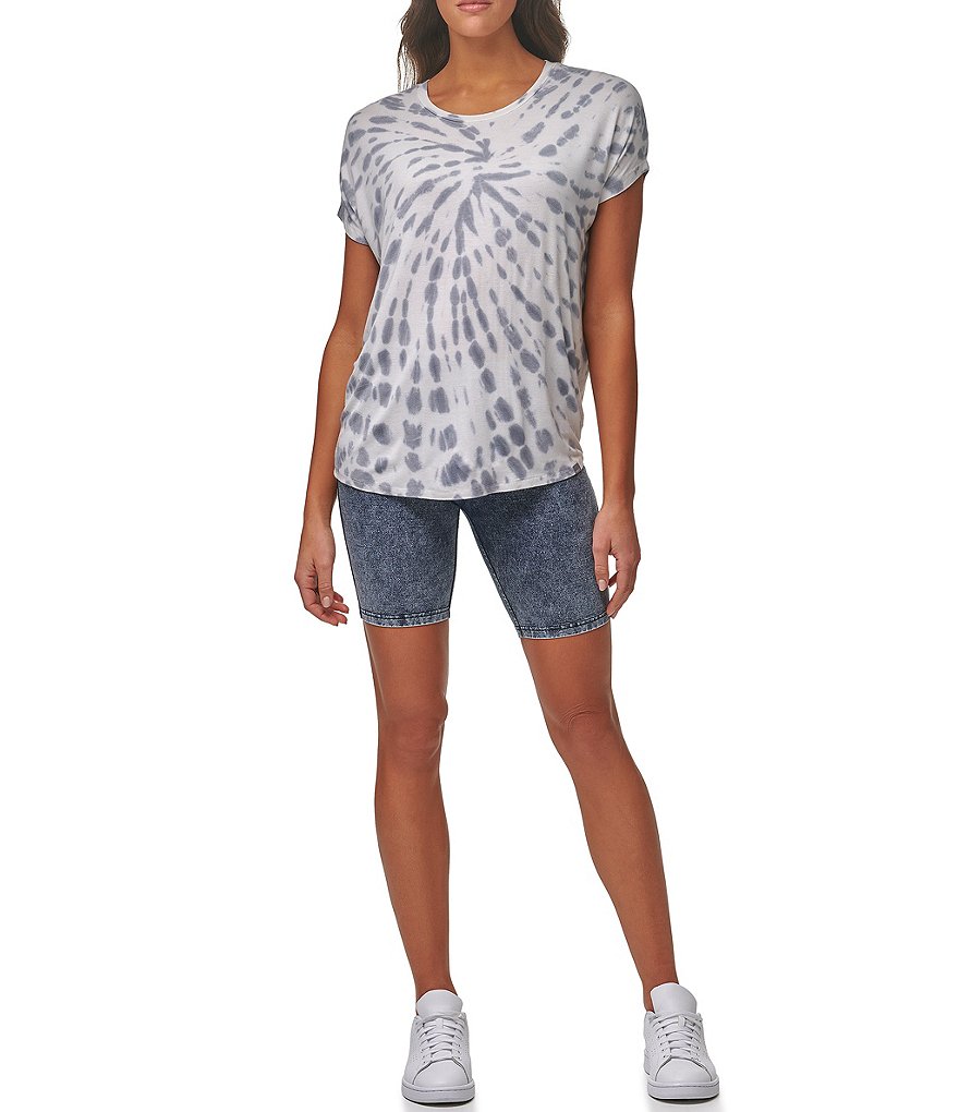 Karen Kane Short Sleeve Tie-Dye Hoodie