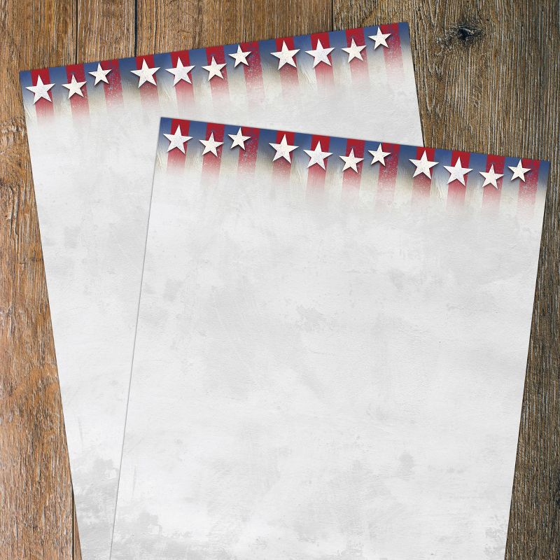 80ct Stars Of Honor Letterhead Gray