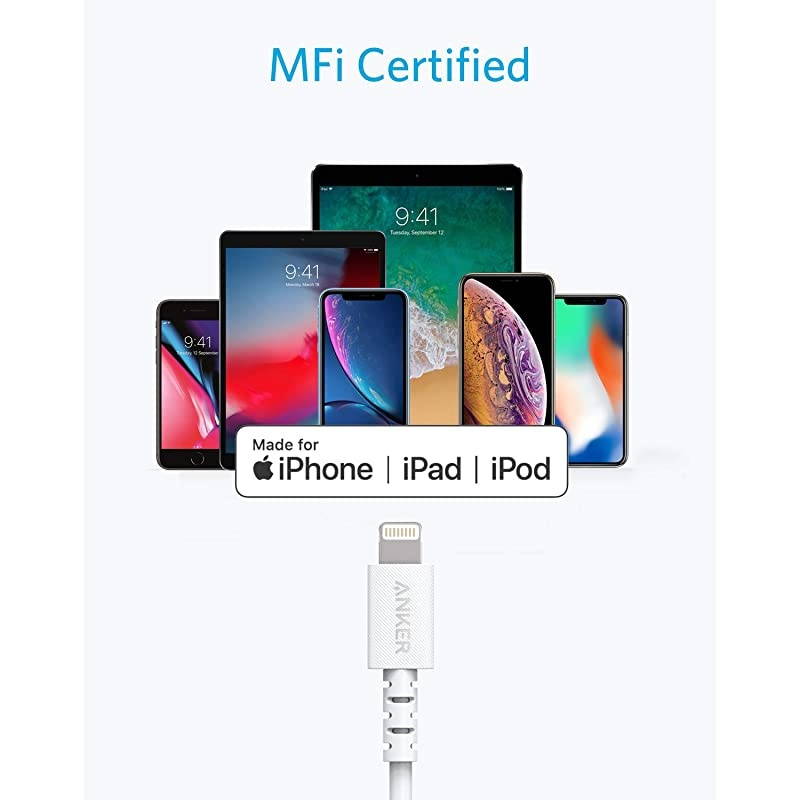 iPhone Charger,  18W USB C Fast Charger with 3ft Powerline II USB-C to Lightning Cable [MFi Certified], PowerPort PD 1 Type C Charger Adapter for iPhone 11/Pro/XS/Max/XR/X/Plus/iPad Pro and More