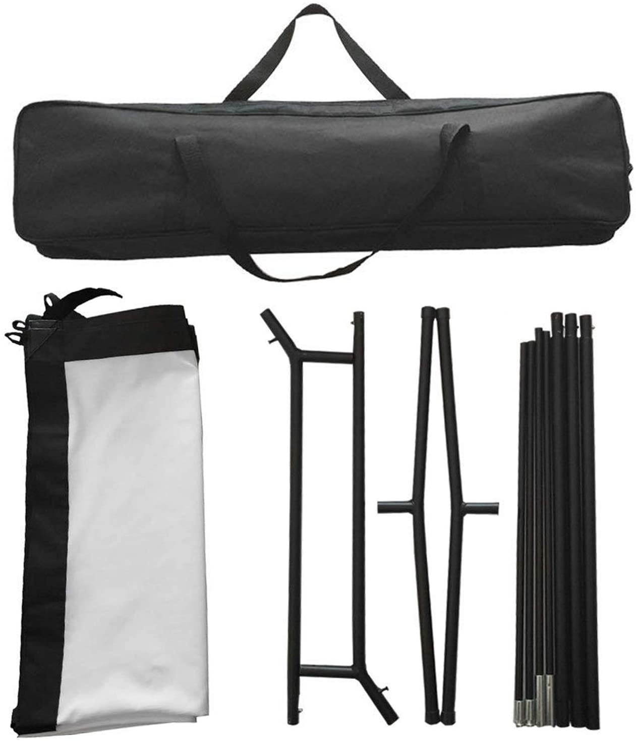 Fast Assembly Design - No Tools Needed - Jumbo 120 Inch 16: 9 Portable Outdoor and Indoor Movie Theater Front and Rear Projector Screen with Stand Legs