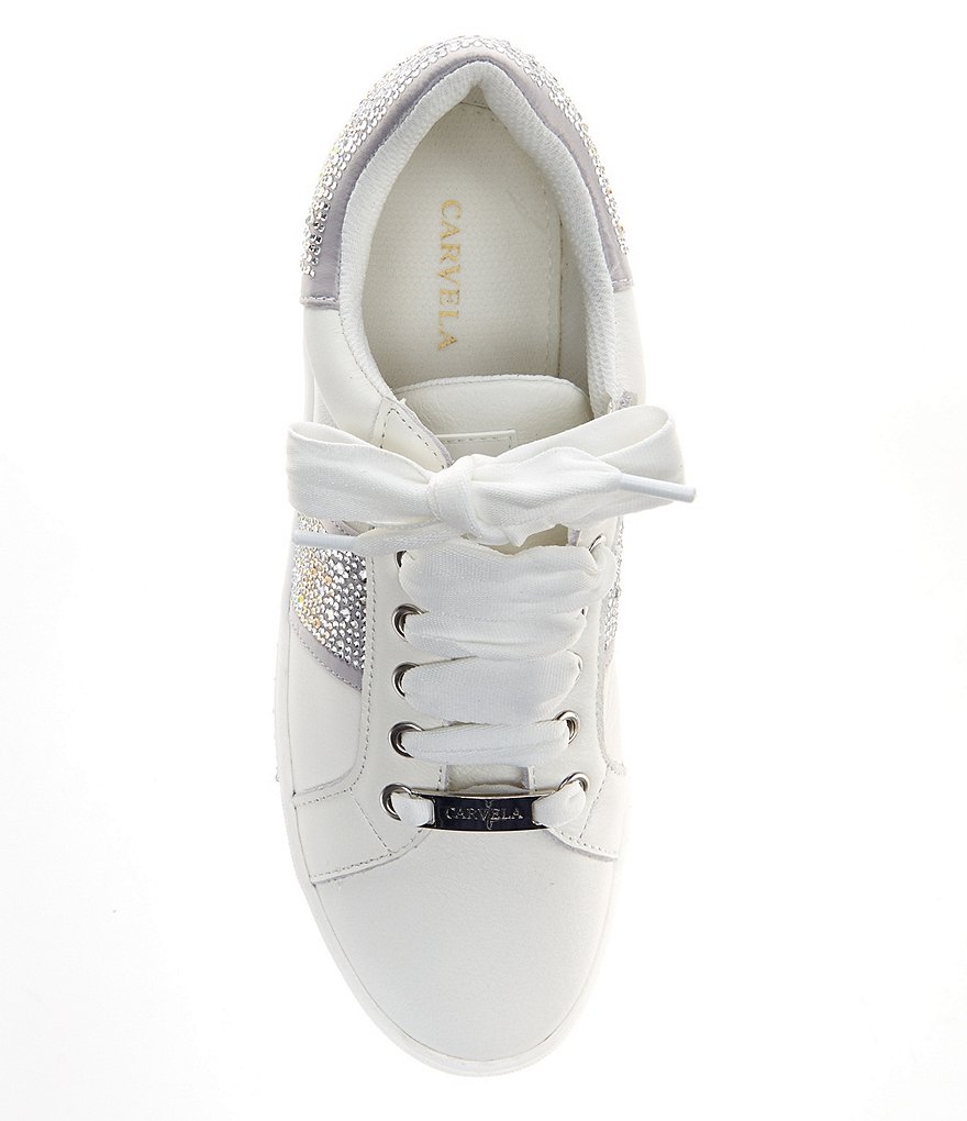 Carvela Jeo Bling 2 Leather Lace-Up Sneakers