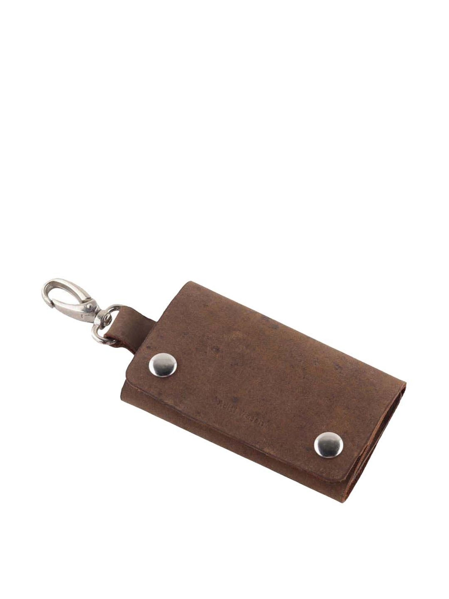 SASSORA Sliver Leather Keychain Key Ring Holders Anniversary Gift, Birthday Gift - Pack of 2