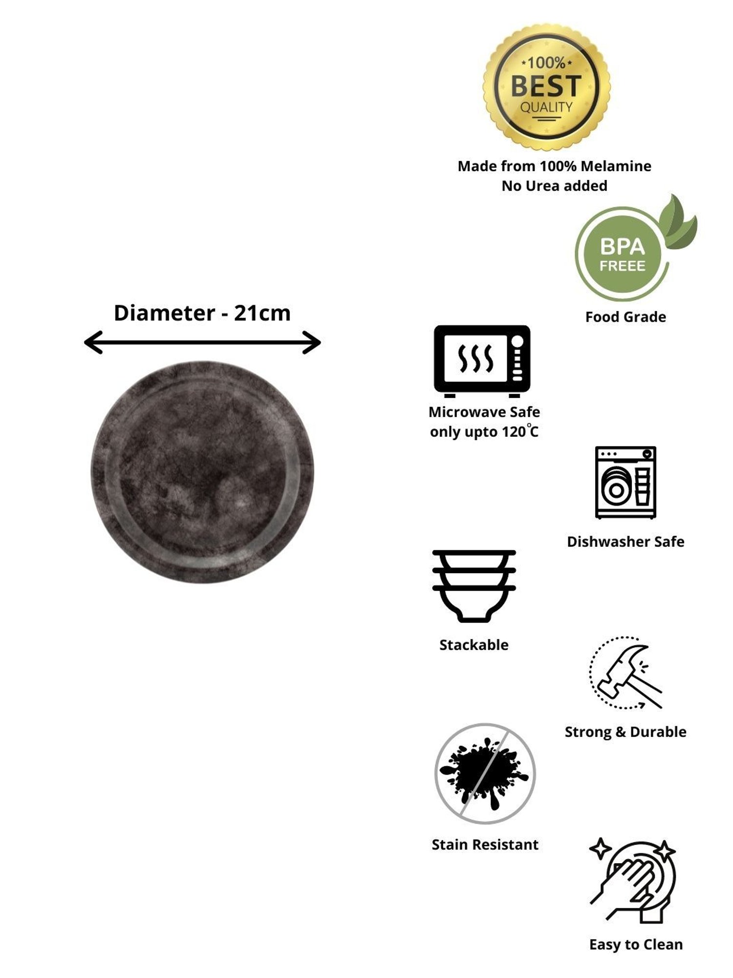 Nestasia Premium Quality Mandala Yellow Spiral Printed Square Shaped Ceramic Plate With Handle