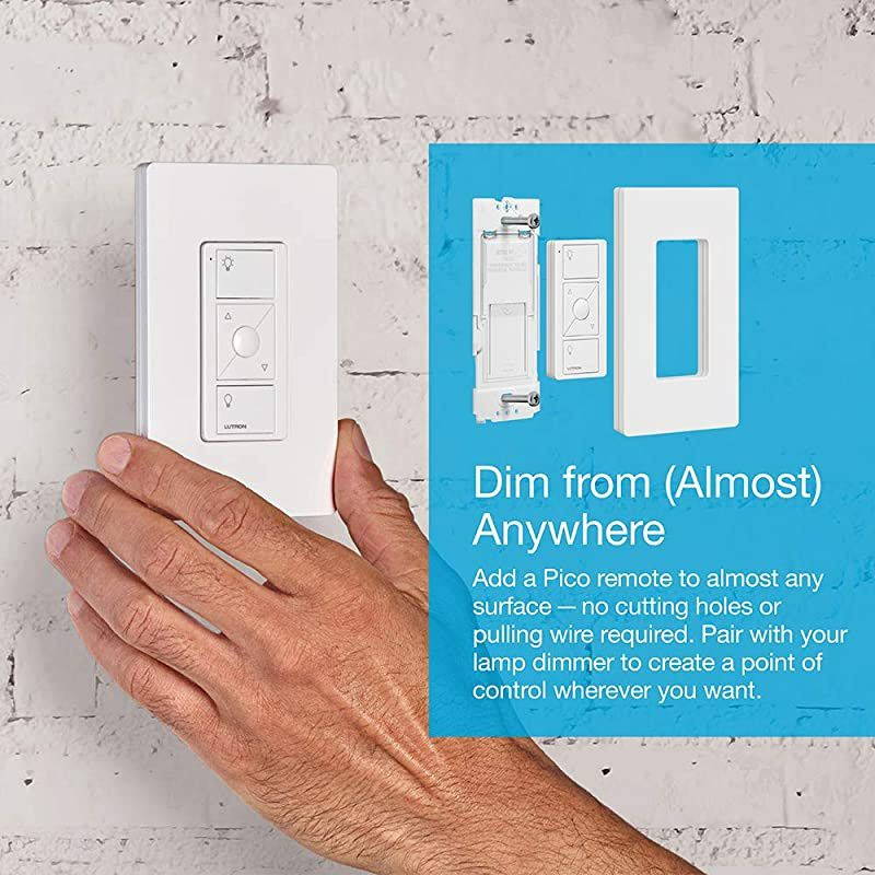 Caseta Smart Home Plugin Lamp Dimmer Switch Works with Alexa Apple HomeKit and The Google Assistant | PD3PCLWH | White