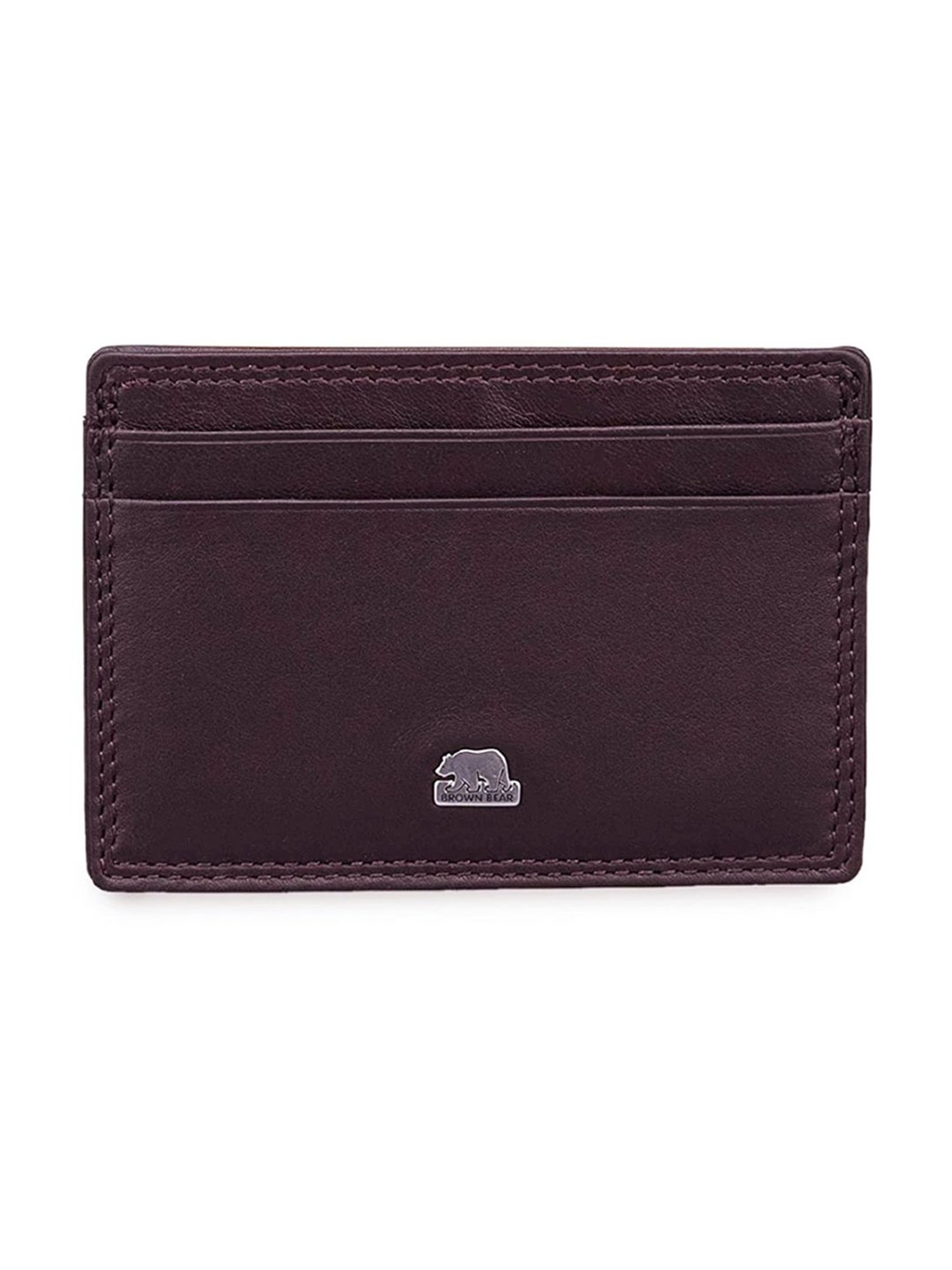 BROWN BEAR Premium Branded Brown Leather Card Holder for Men