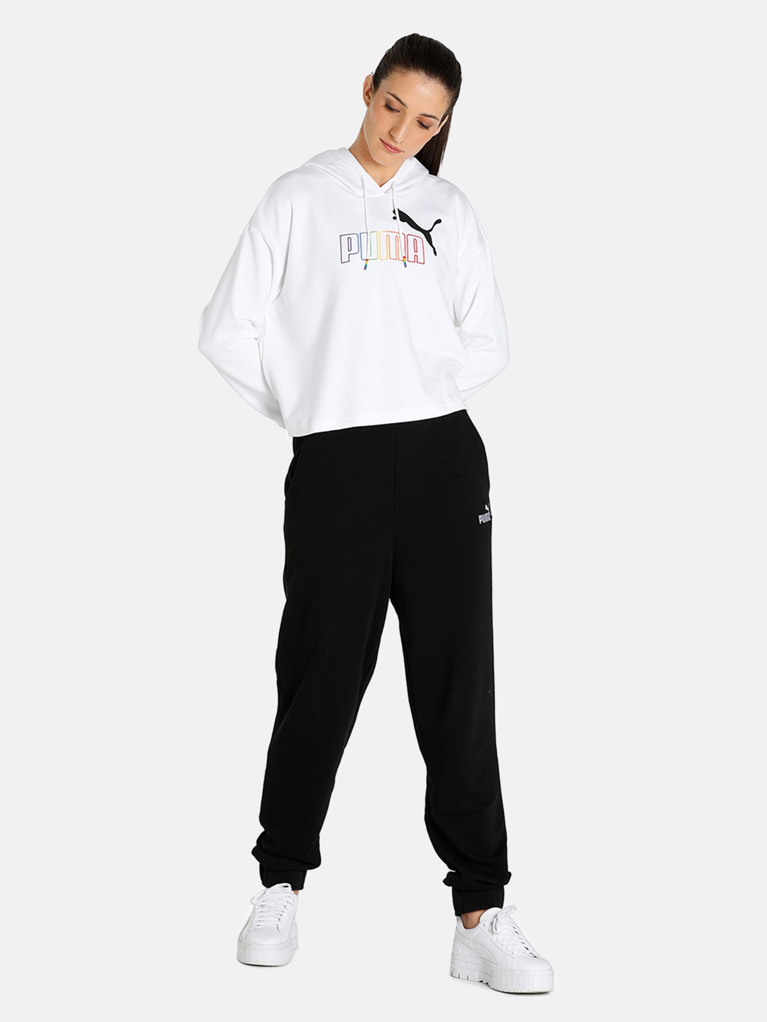 Amante Black Cotton Sports Sweatshirt