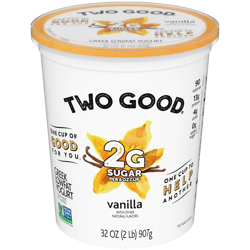 Dannon Two Good Vanilla Greek Yogurt - 32oz
