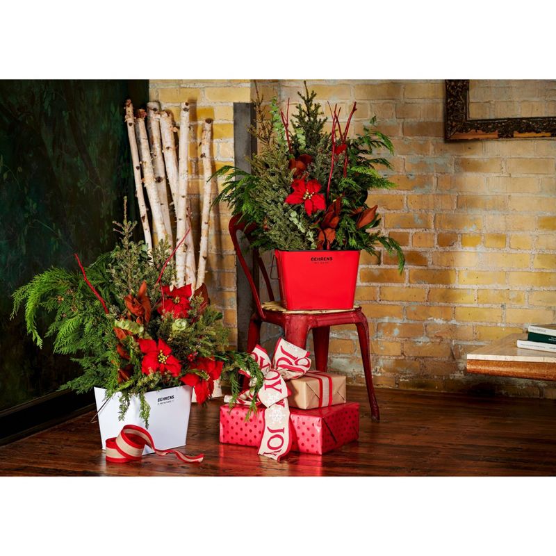 Behrens Rectangular Galvanized Steel Bucket White