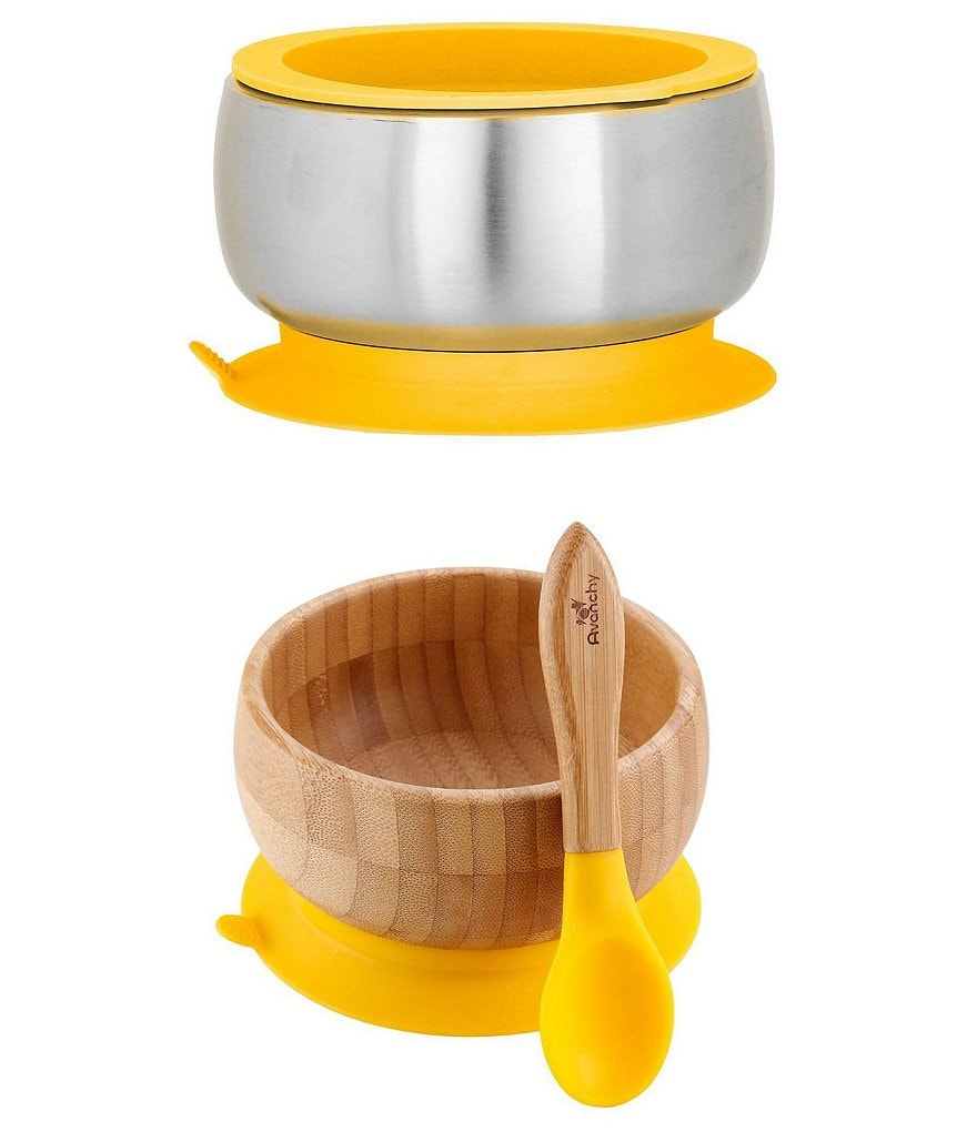 Avanchy Baby/Toddler Sustainable Essentials Bowl/Spoon Feeding Set