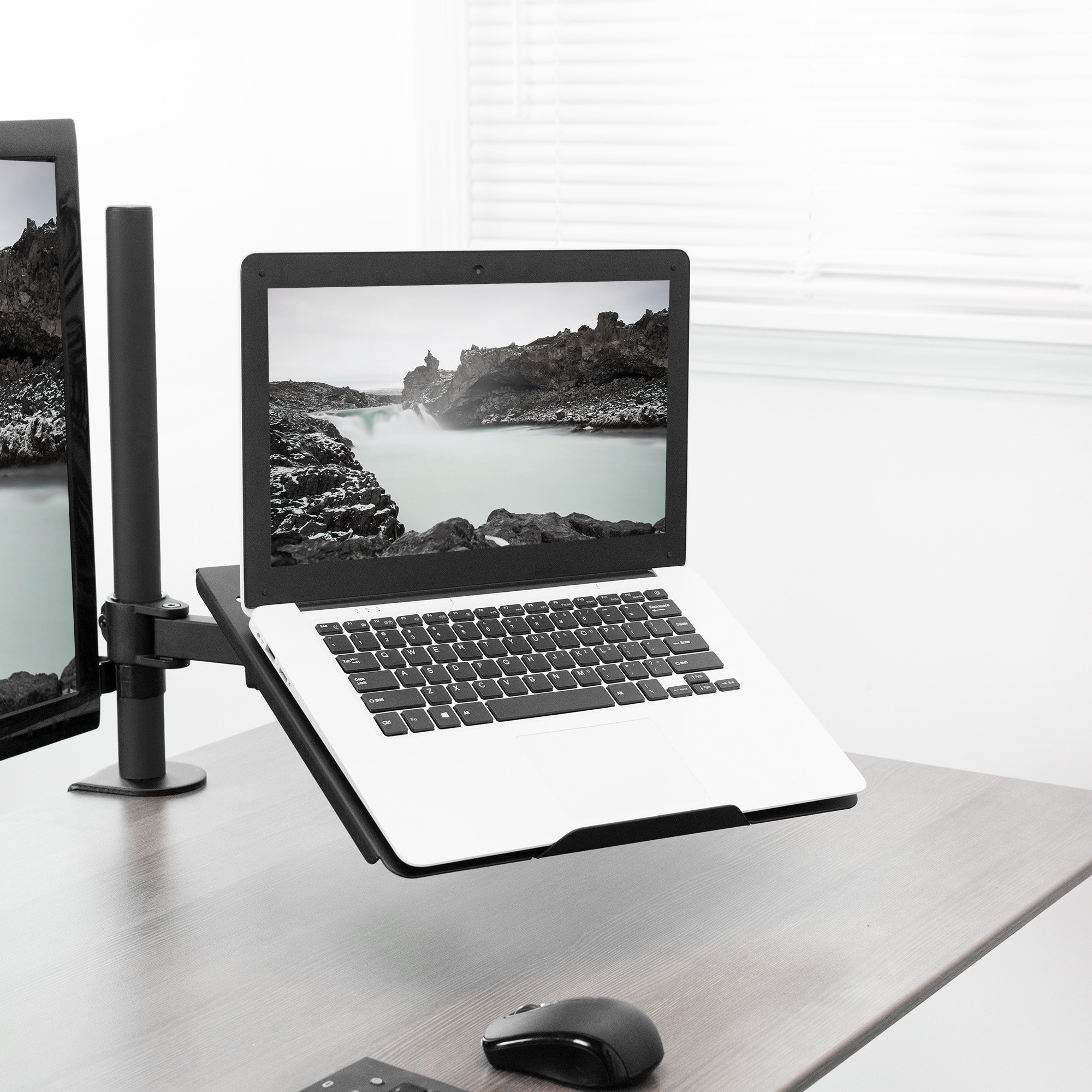 VIVO Single Laptop / Notebook Desk Mount / Stand Fully Adjustable Extension with Clamp (STAND-V001L)