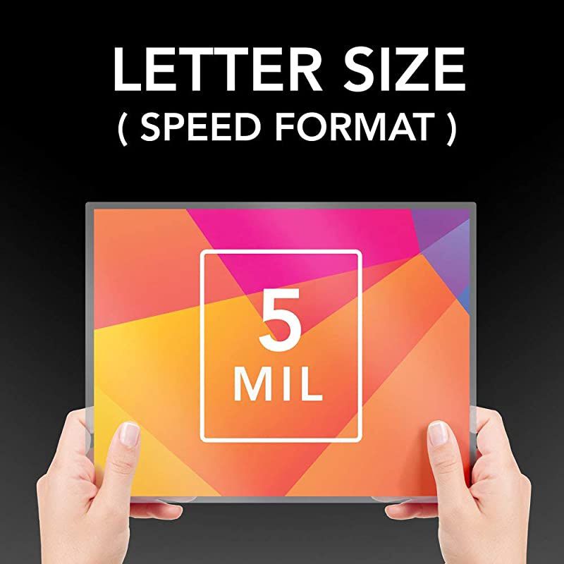 GBC Laminating Sheets, Thermal Laminating Speed Pouches, Letter Size, 5 Mil, HeatSeal UltraClear, 100 Pack (3200587)