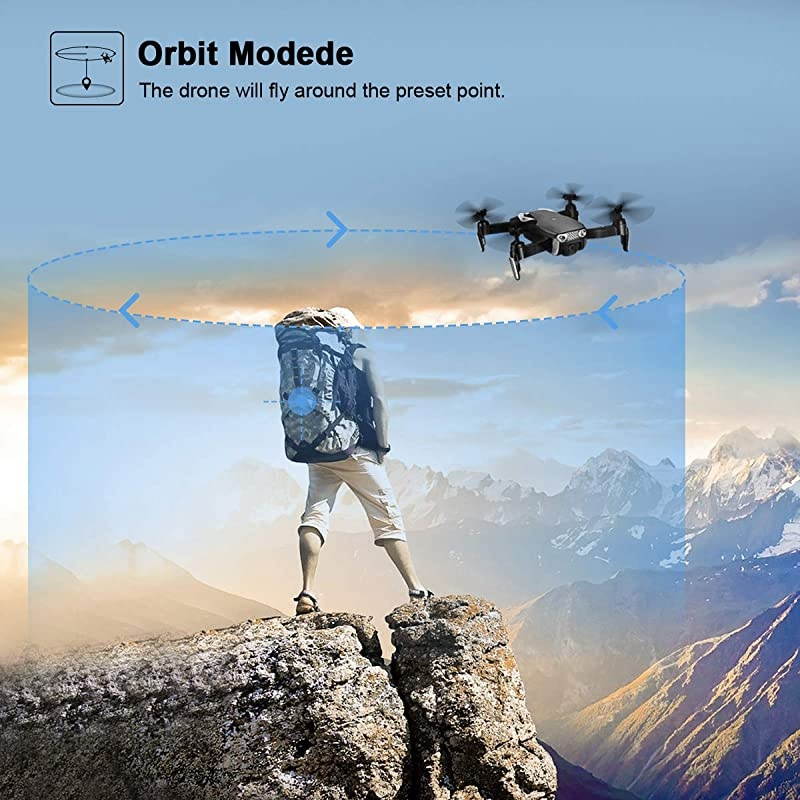 GPS Drones with Camera 1080P for Adults,  E511S WiFi FPV Live Video with 1080P Adjustable Wide-Angle Camera and GPS Return Home, 16 Mins Long Flight Time RC Quadcopter Helicopter