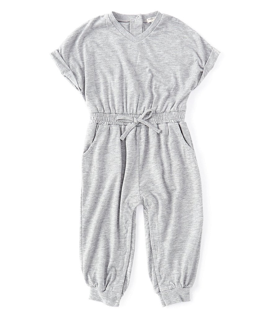 Habitual Baby Girls 12-24 Months Short-Sleeve V-Neck Jayla Knit Jumpsuit