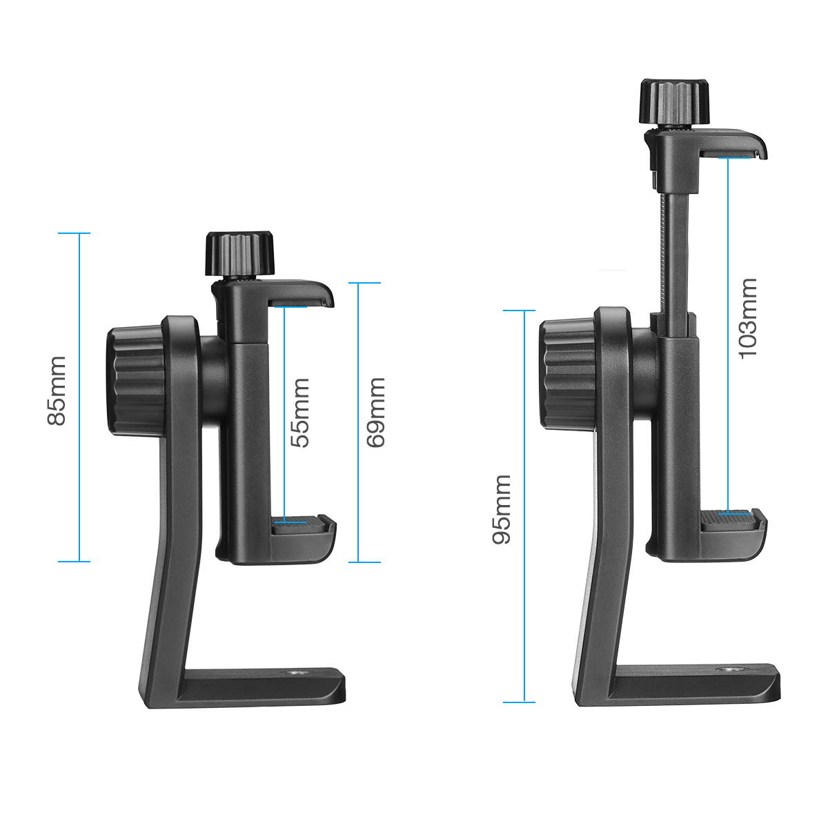 Universal Cell Phone Tripod Adapter Holder Smartphone Mount For iPhone X Samsung More Phones Selfie Monopod Adjustable Clamp