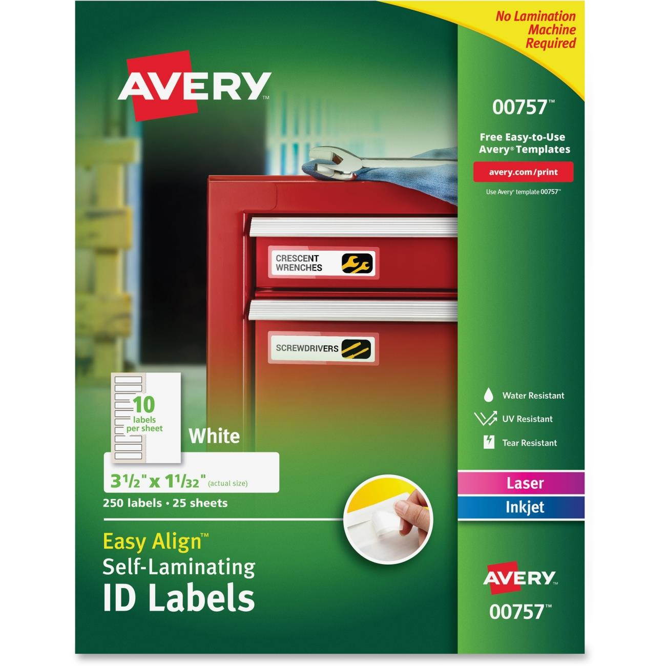 Avery Easy Align Self-Laminating ID Labels