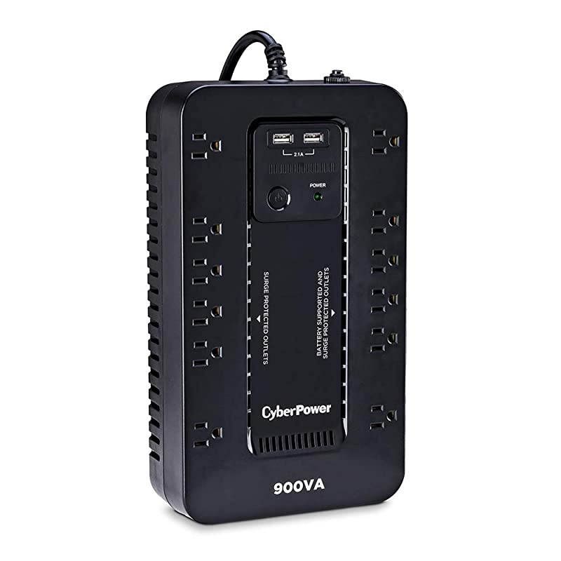 ST900U Standby UPS System 900VA500W 12 Outlets 2 USB Charging Ports Compact