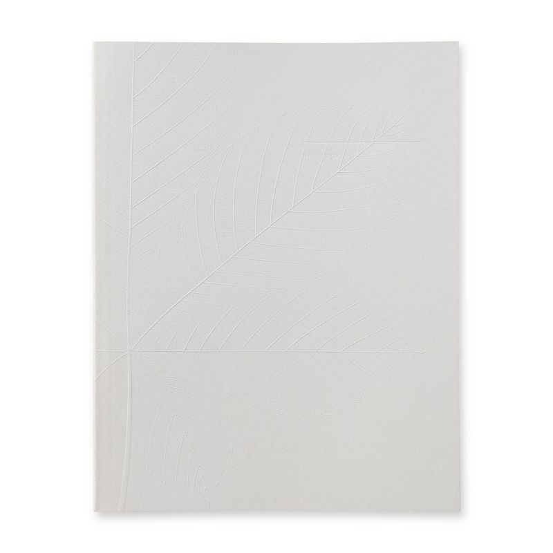 128 page College Ruled 1 Subject Spiral Notebook 10"x7.5" Debossed Gray - Good Office Day