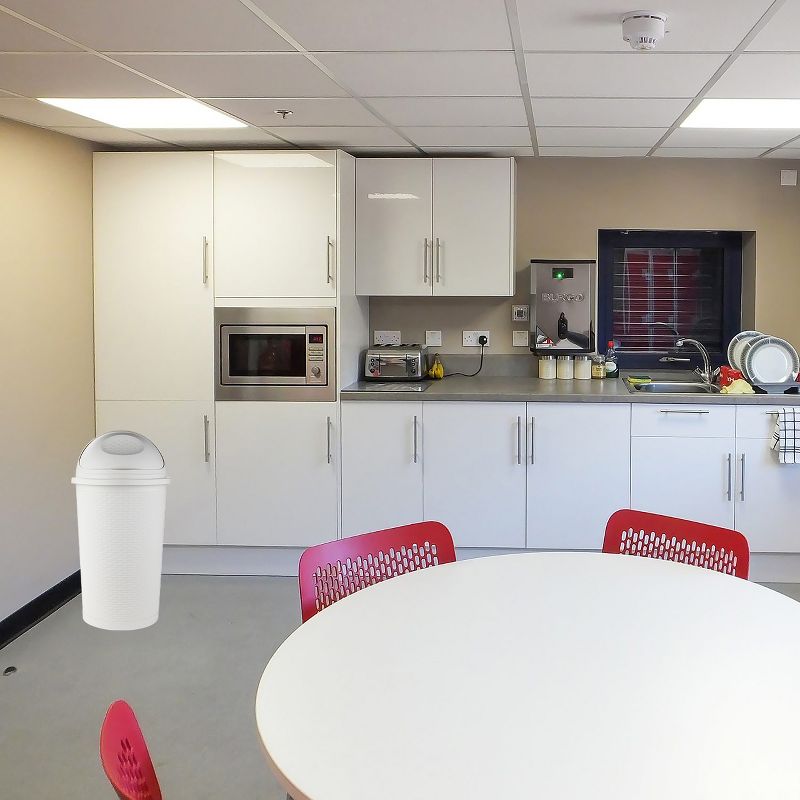 Safco At-Your-Disposal Recycling Center Polyethylene Three 28gal Bins Black 9798BL