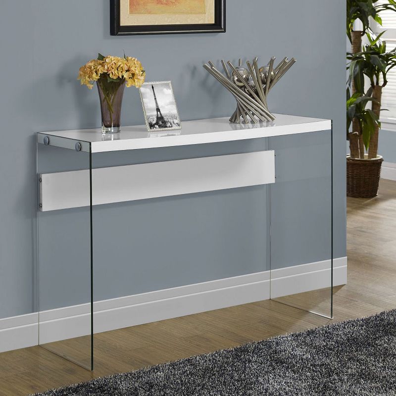 Monarch Glass Accent Console Table w/ Monarch Accent Glass Coffee Table