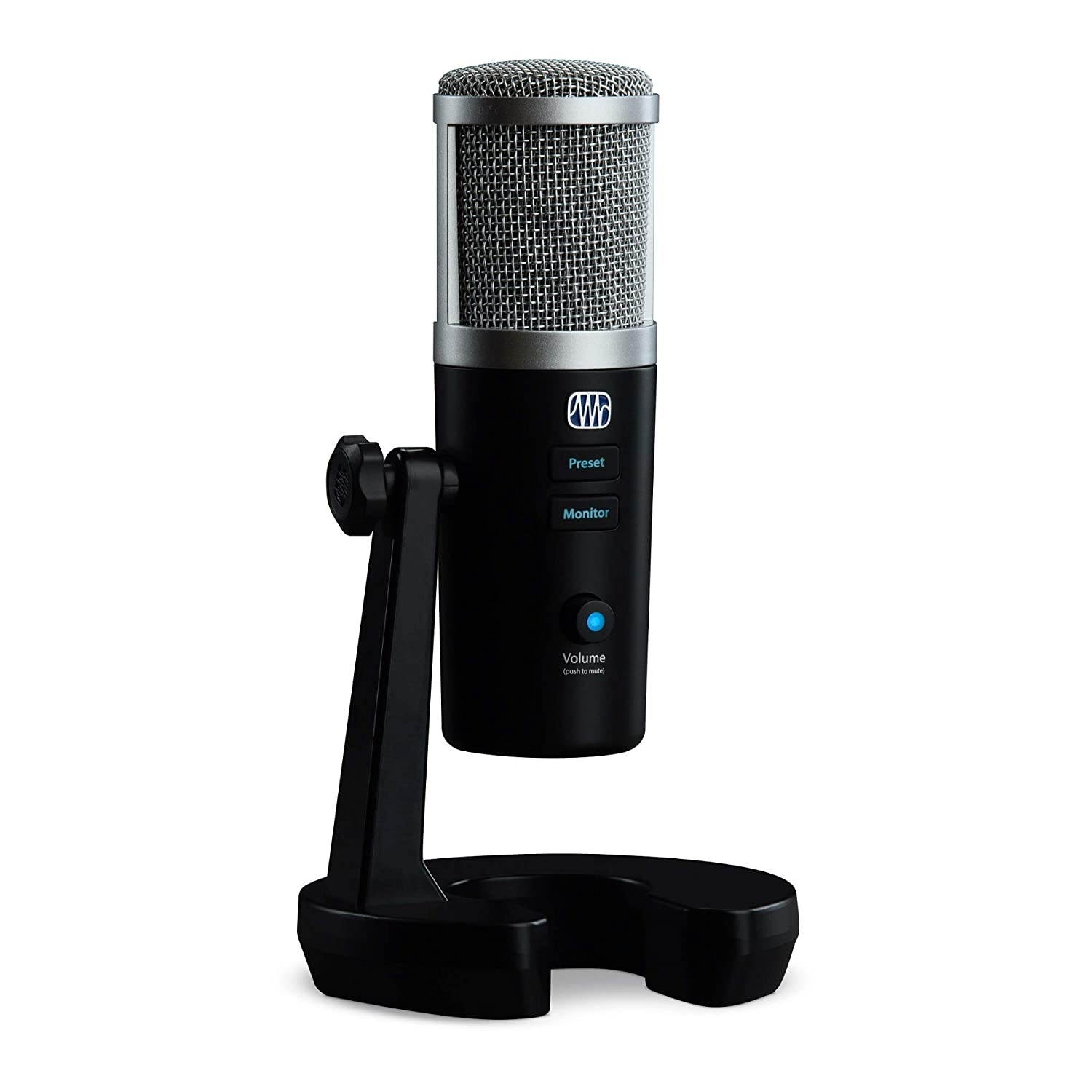 PreSonus Revelator USB-C Microphone w/StudioLive Voice Effects Bundled with Knox Gear Studio Mic Stand & Pop Filter for Recording & Broadcasting Microphones (3 Items)