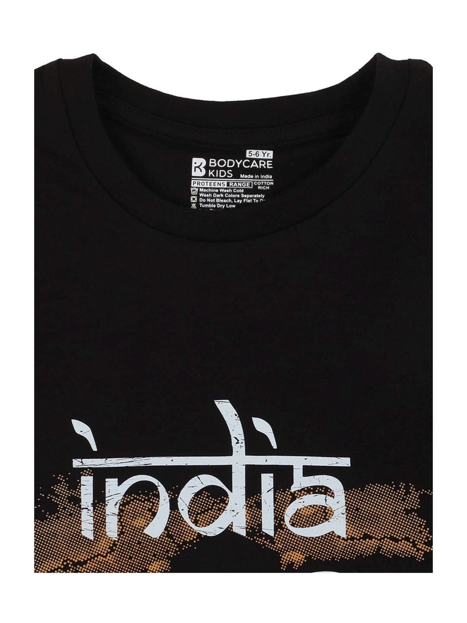 Proteens Kids Black Cotton Printed T-Shirt