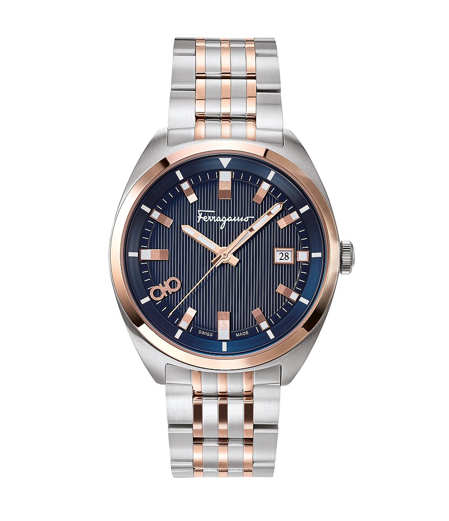 Salvatore Ferragamo Men's Evolution Two Tone Stainless Steel Bracelet Watch