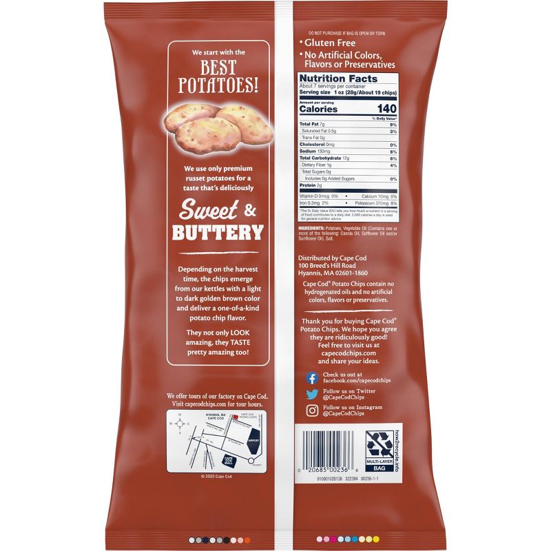 Cape Cod Dark Russet Kettle Cooked Potato Chips - 7.5oz