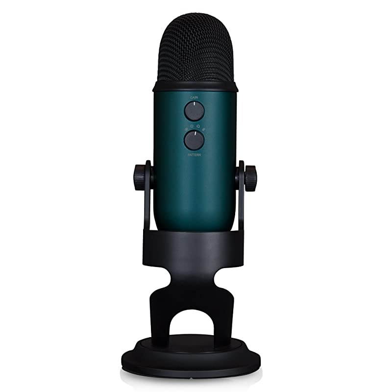 Yeti Teal USB Microphone Bundle with Studio Headphones and Knox Pop Filter