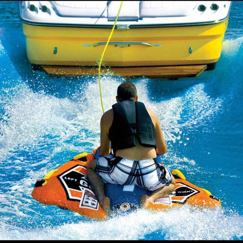 WOW Watersports 13-1030 1 Person Flex Wing Drifter Water Towable Tube, Orange