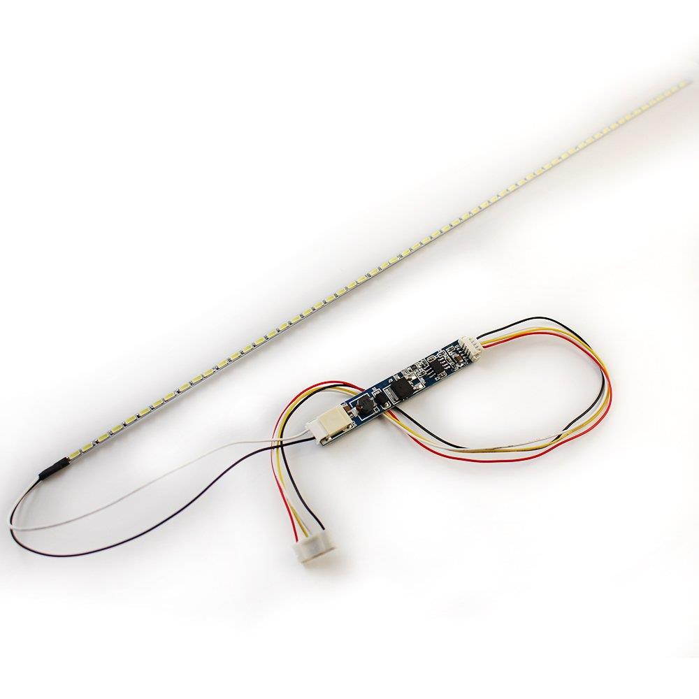 2x LCD Laptop Backlight Lamps Update to Dimable LED Kit Adjustable Light Board+ Strip 9-25v Input Support 7''-15.4''