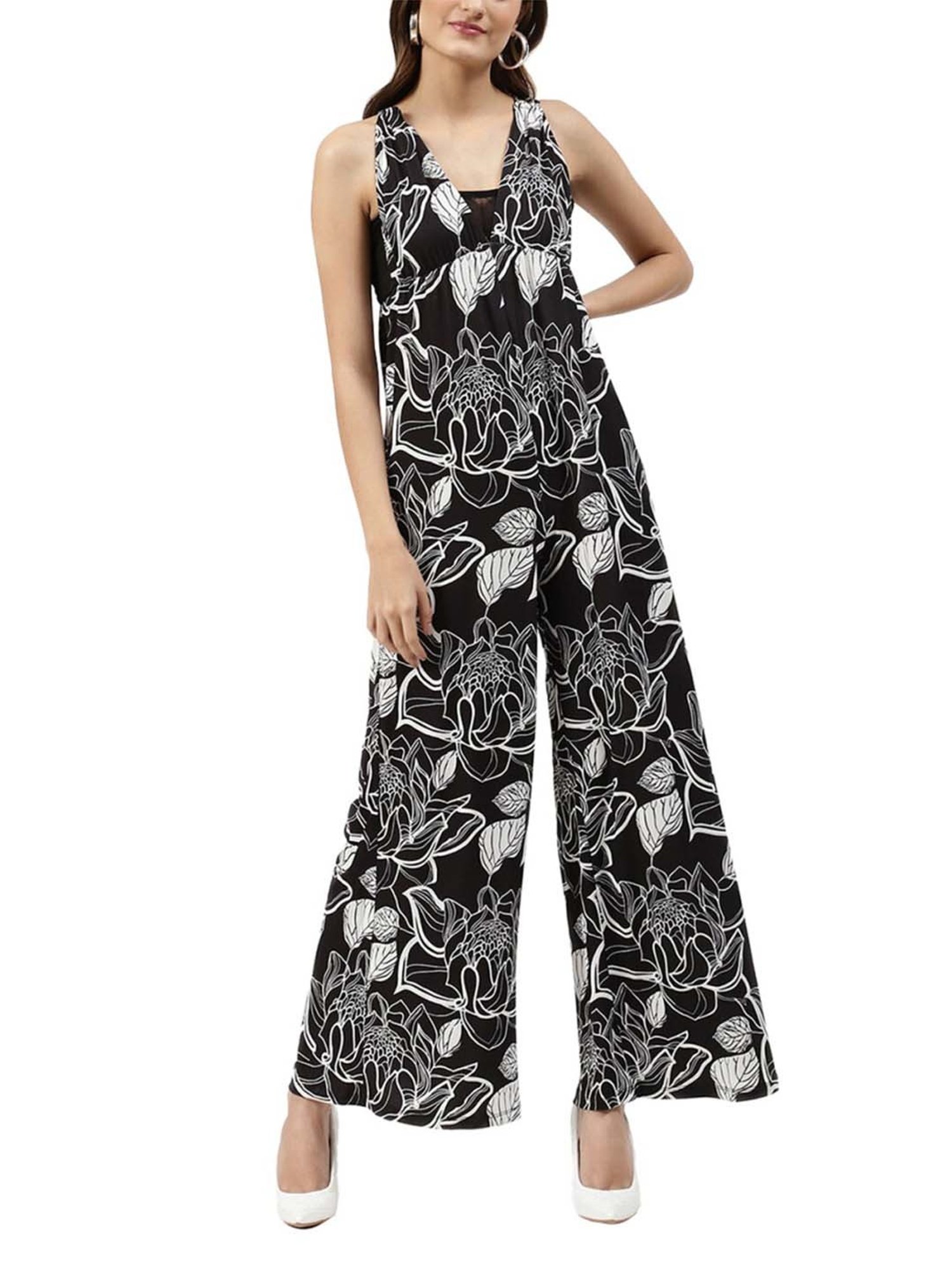 KENDALL + KYLIE Black Printed Jumpsuit