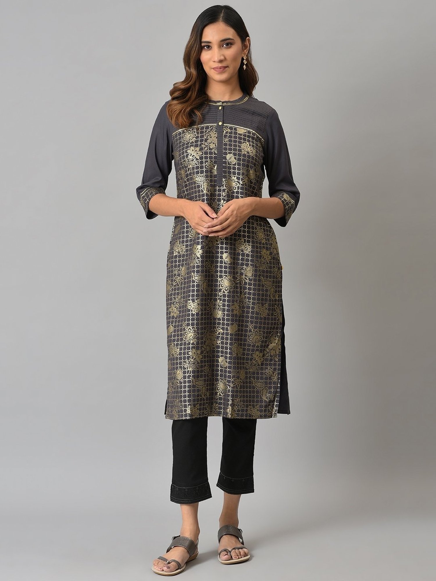 Elleven from Aurelia Black Regular Fit Pants