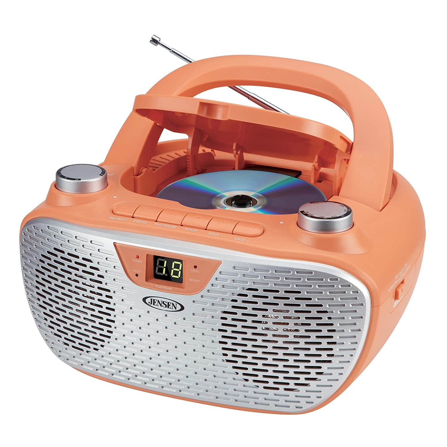 JENSEN CD-485-CL Portable Stereo CD Player with AM/FM Stereo Radio