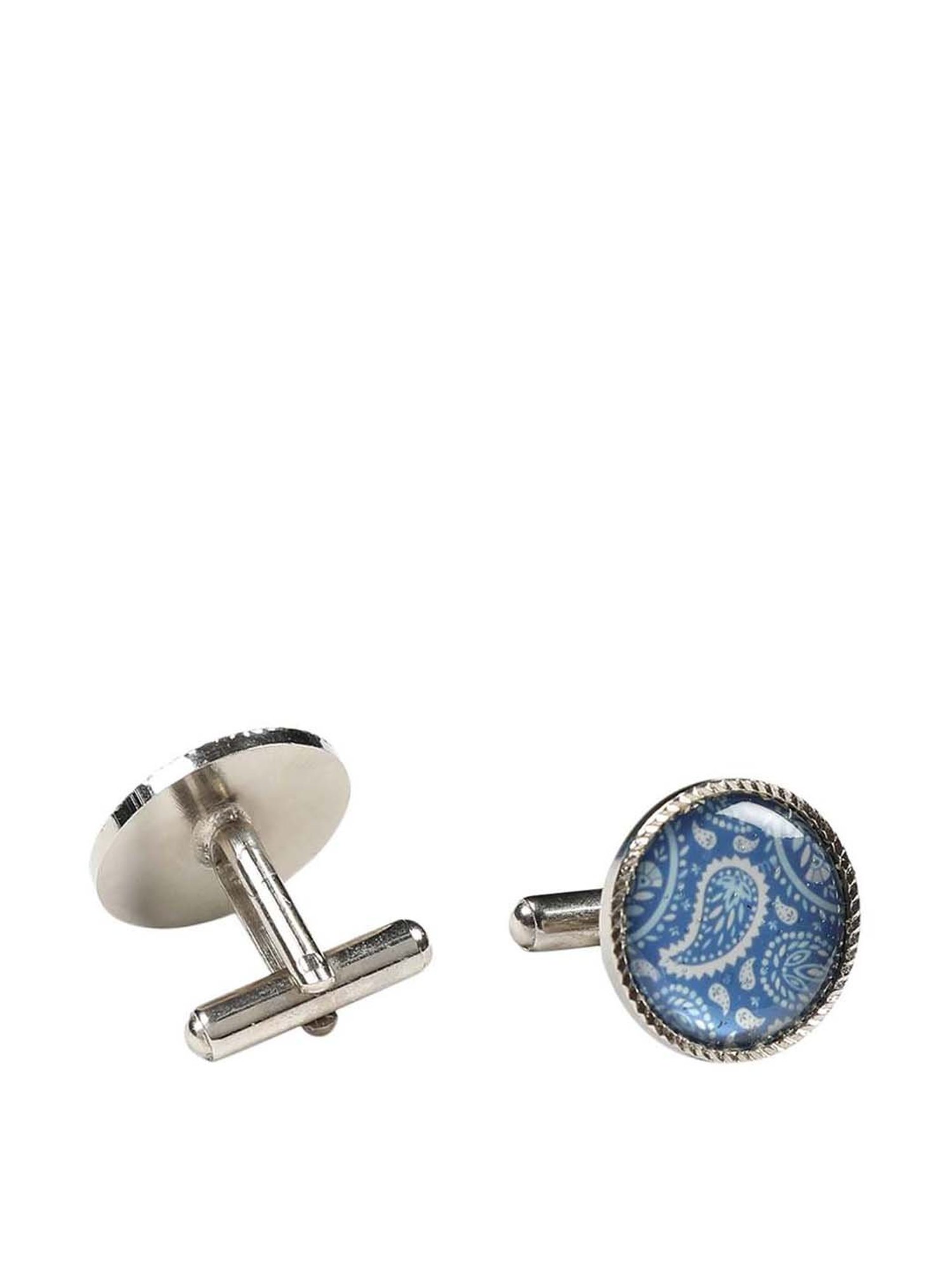 Tossido Blue Printed Cufflinks