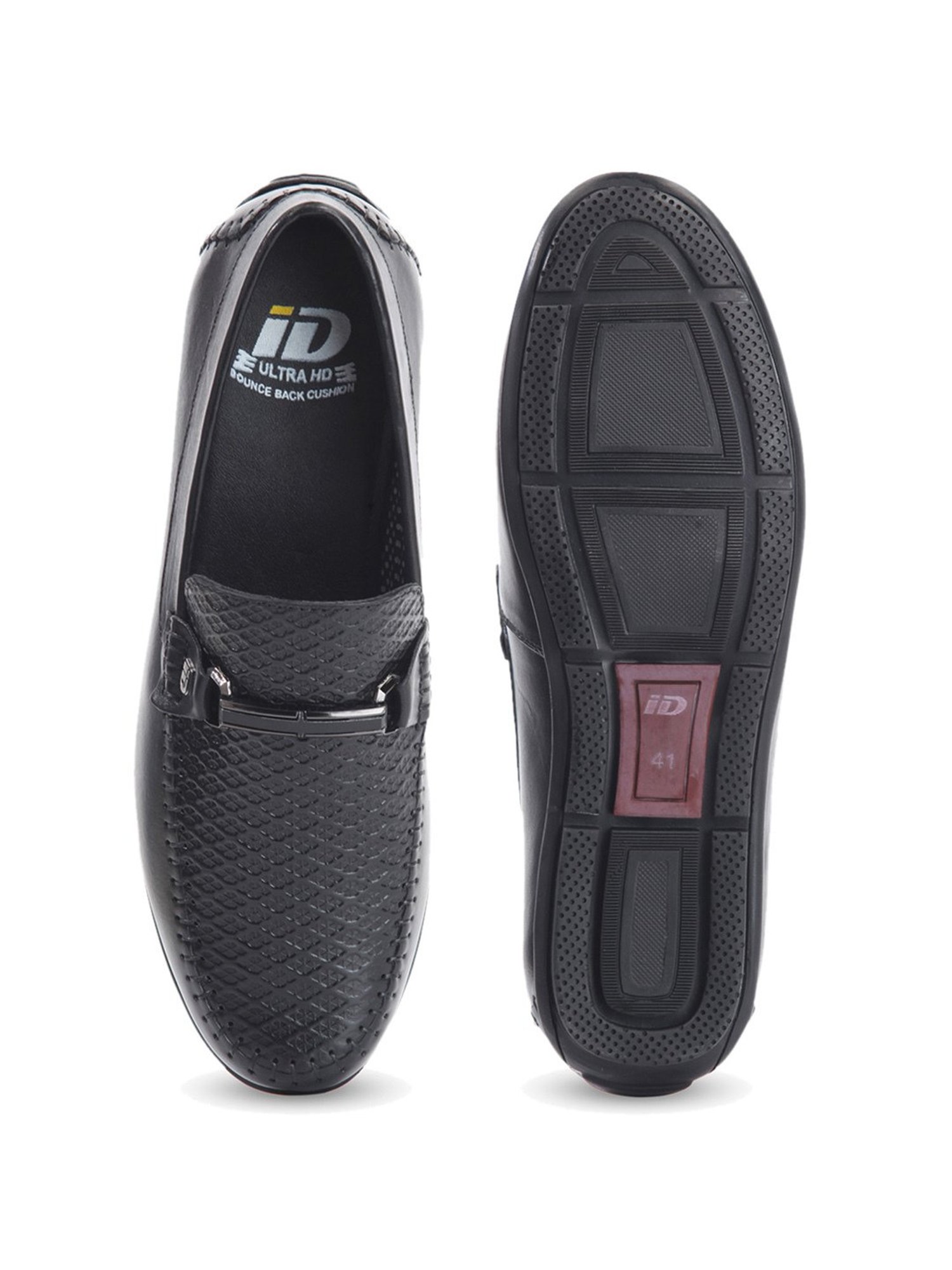 ID Men's Black Casual Loafers