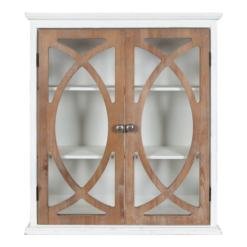 38" Soloman Wooden Shelf with Metal Brackets Brown - Kate & Laurel All Things Decor