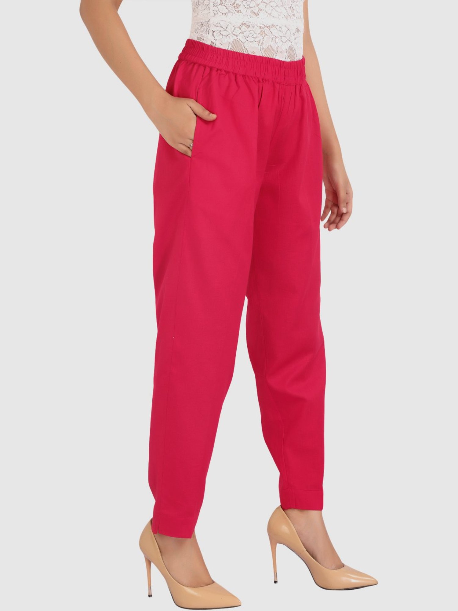Cotton Culture Hot Pink Cotton Pants