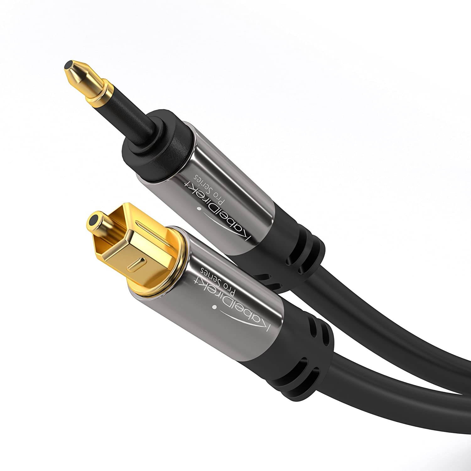 KabelDirekt (15 feet) Mini TOSLINK Optical Digital Audio Cable - Pro Series
