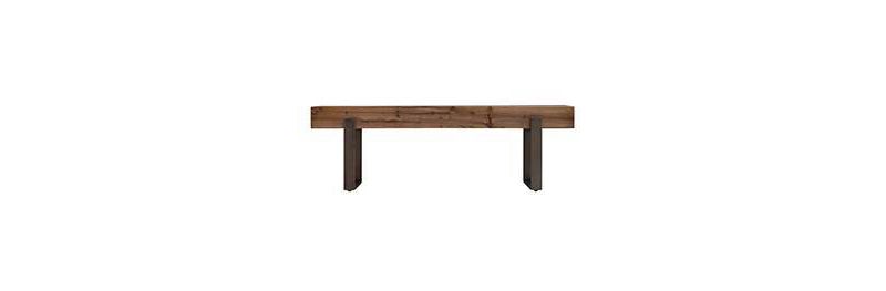 Dartem Rustic Industrial Bench Brown - Aiden Lane