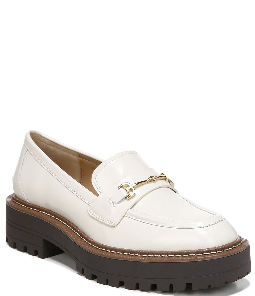 Sam Edelman Laurs Leather Bit Buckle Lug Sole Loafers