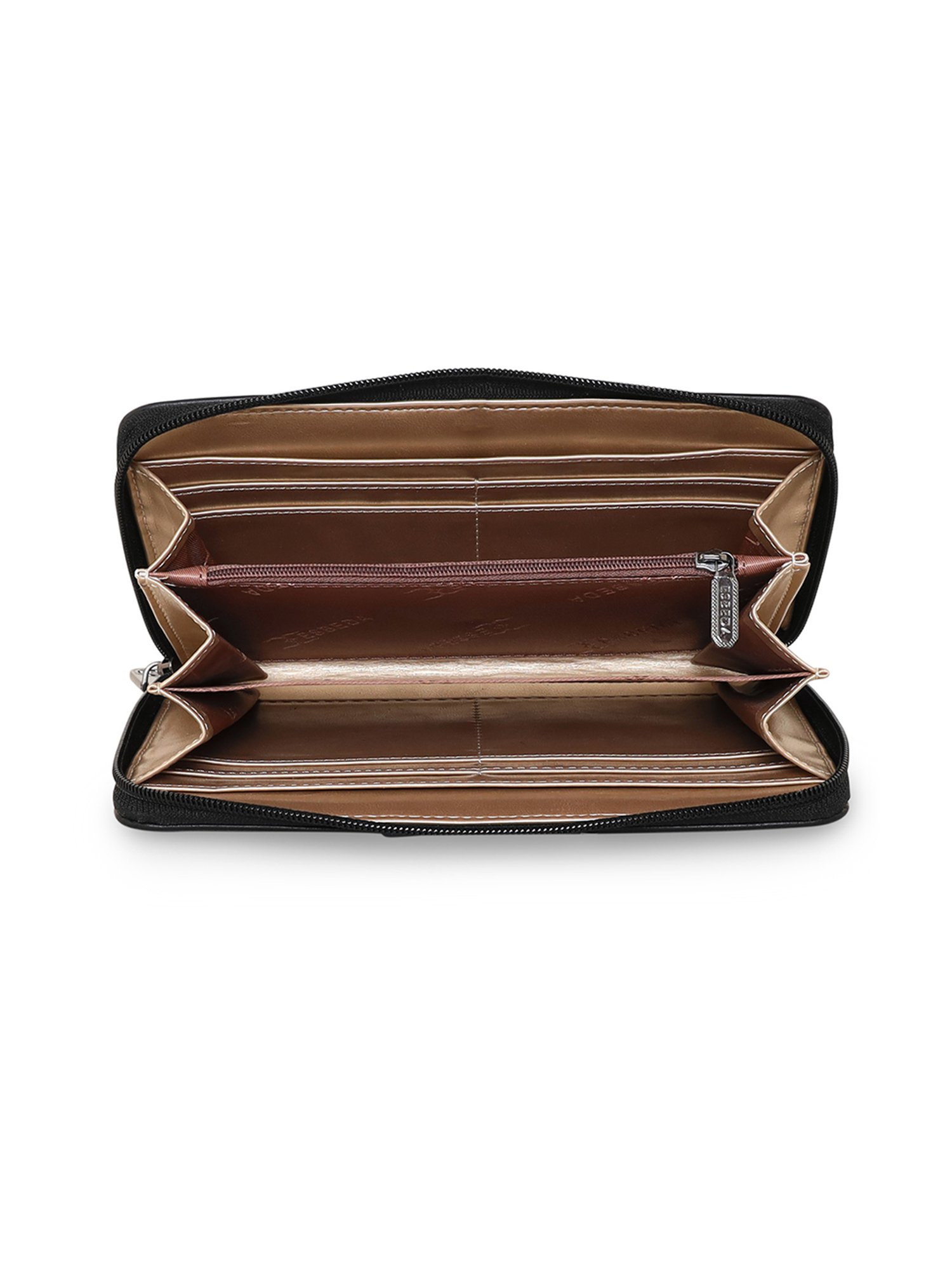 Louis Philippe Brown Casual Leather Money Clip Wallet for Men