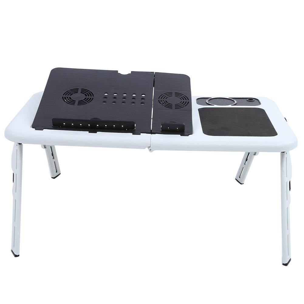 Laptop Lap Desk E-Table Bed Foldable Table With USB Cooling Fans Stand TV Tray