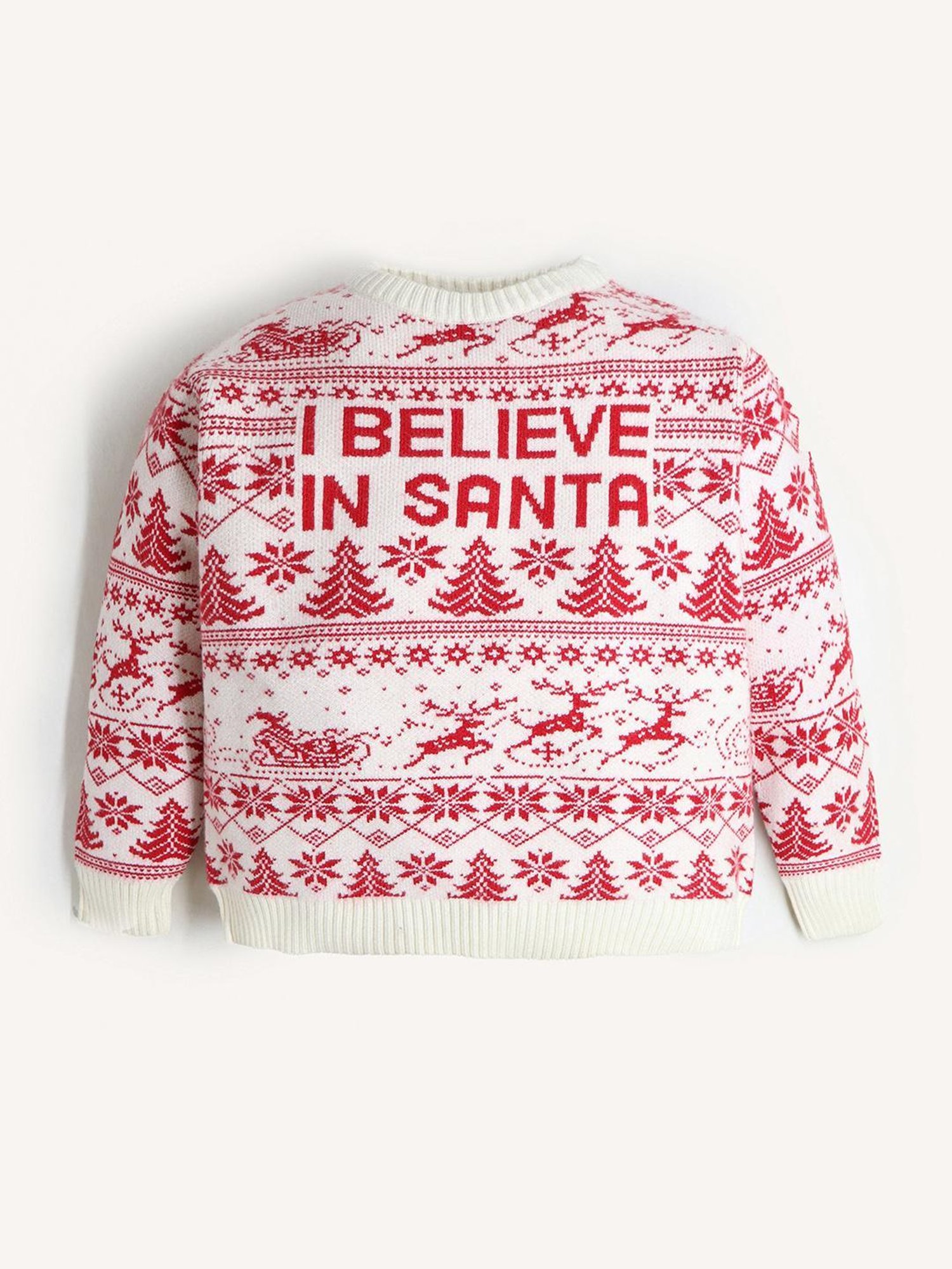 Cherry Crumble By Nitt Hyman Unisex Red & Cream Self Design Full Sleeves Sweater