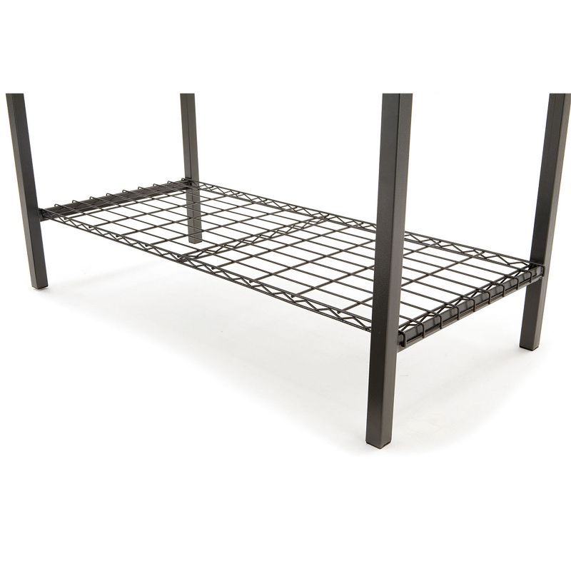 Galvanized Potting Bench Gray - Poly-Tex