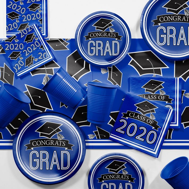108ct Class Of 2020 Grad Beverage Napkins Cobalt Blue