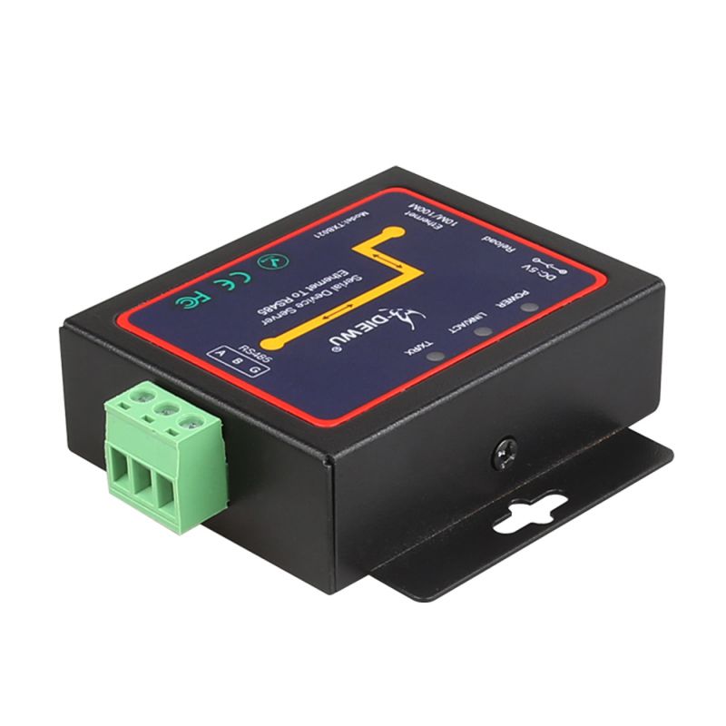 Plugadget Industrial Serial Device Server RS485 to Ethernet TCP/IP LAN Converter 485 To RJ45 Adapter